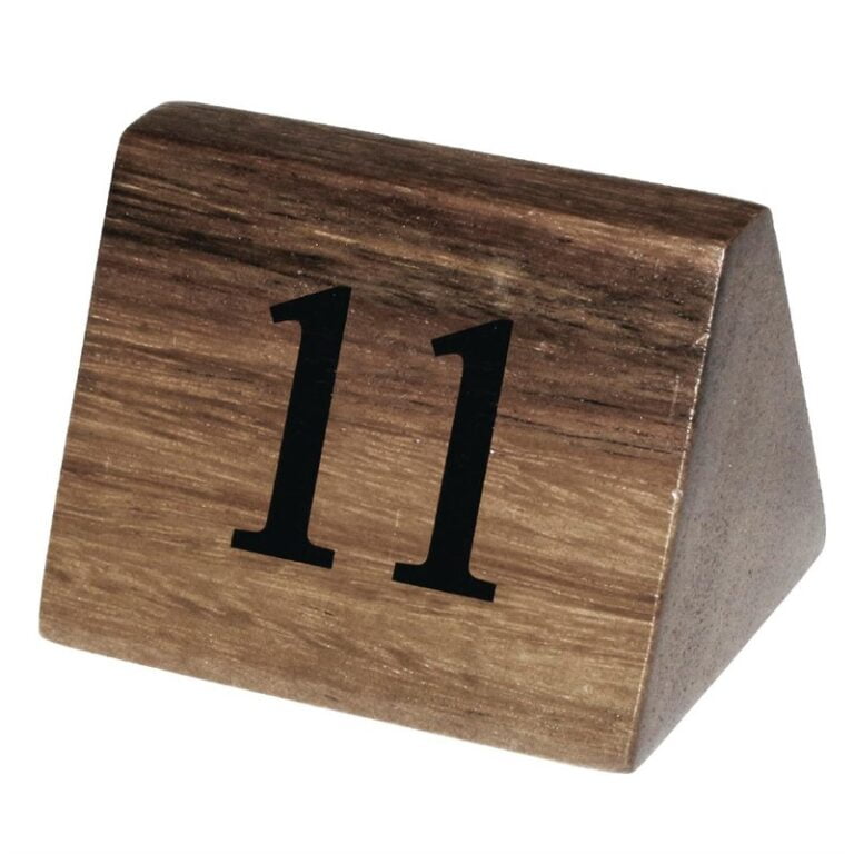 Numéro de Table 11-20 Olympia", "Numéros de Table en Bois 11 à 20
