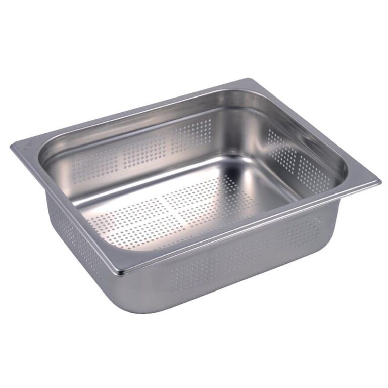 Bac inox perforé Gastro, Bac GN1/2 100mm, Inox AISI 304