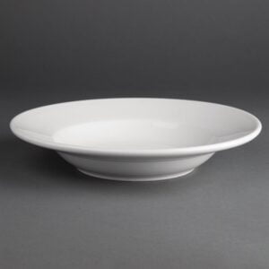Assiettes à soupe et pâtes Olympia Athena 228mm 210ml. Couleur blanche.