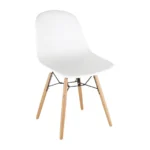 Chaise moulée PP avec structure métallique Arlo Bolero blanche