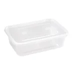 Boîtes moyennes en plastique micro-ondables avec couvercles Fiesta Recyclable 650ml (lot de 250)