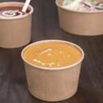 Pots à soupe compostables en PLA Fiesta Compostable 98 mm 230ml (lot de 500) présentation