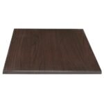 Plateau de table carré Bolero marron foncé 700mm