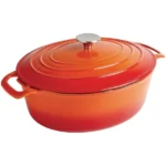 Cocotte ovale Vogue orange 5L en fonte