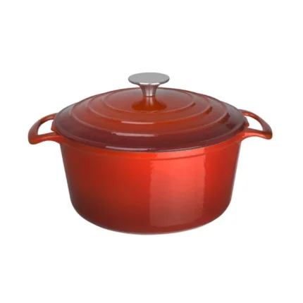 Cocotte ronde rouge Vogue en fonte 3,2L