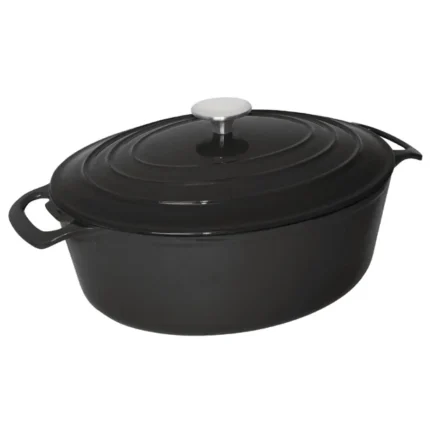 Grande cocotte ovale noire Vogue 6L en fonte