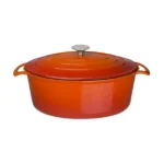 Grande cocotte ovale orange Vogue 6L en fonte
