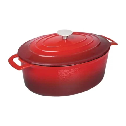 Grande cocotte ovale rouge Vogue 6L en fonte