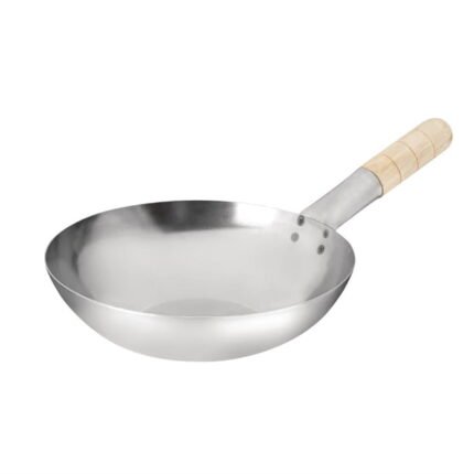 Wok fond plat acier doux 25,4cm Vogue