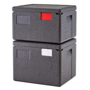 GoBox Cambro GN 1/2 : Boîte Isotherme pour Professionnels | Cambro. Contener emplilés.