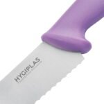 Couteau à pâtisserie denté Hygiplas violet 25cm