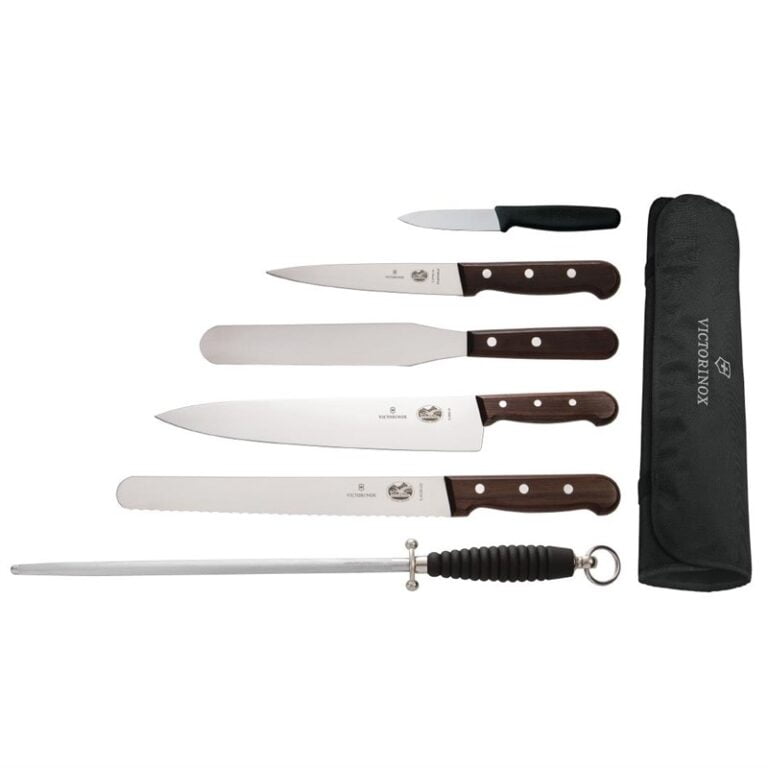 Ensemble couteaux manche en bois de rose, couteau de cuisinier 250mm et étui Victorinox _1 | Easychr
