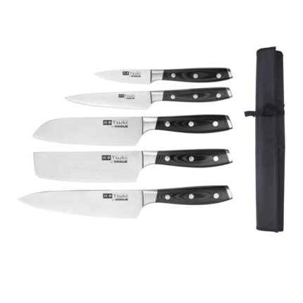Ensemble de 5 couteaux japonais et étui Vogue Tsuki Series 7 _7 | Easychr