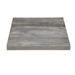 Plateau de table carré pré-percé en mélamine Bolero gris 600 mm - vue 1 | Boutique easychr.com