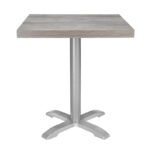 Plateau de table carré pré-percé en mélamine Bolero gris 600 mm - vue 6 | Boutique easychr.com