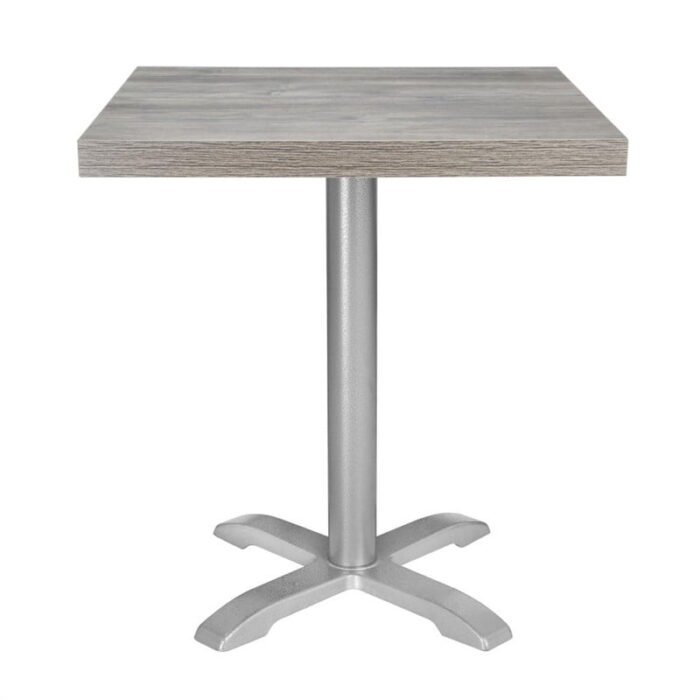 Plateau de table carré pré-percé en mélamine Bolero gris 600 mm - vue 6 | Boutique easychr.com