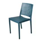 Chaises d'extérieur en polypropylène empilables Baltimore bleu pétrole (lot de 4)