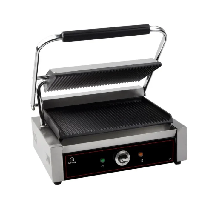 Machine à panini simple CUISTANCE PGMA – 2200 W, plaques rainurées