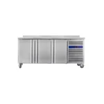 Desserte cuisine réfrigérée positive adossée inox CUISTANCE - 400L à roulettes