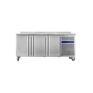 Desserte cuisine réfrigérée positive adossée inox CUISTANCE - 400L à roulettes