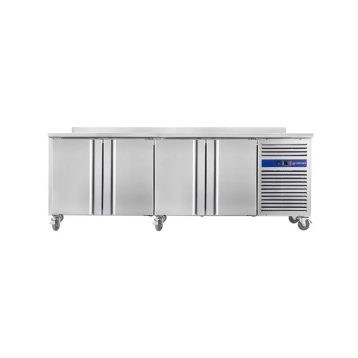 Desserte cuisine réfrigérée positive adossée inox CUISTANCE - 400L à roulettes