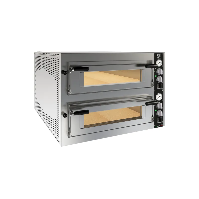 Four à pizzas électrique 6+6 pizzas – Double chambre – Inox – 15,1 kW