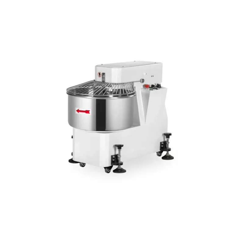 Pétrin à spirale professionnel avec tête fixe - 2 vitesses - 50L | easychr.com