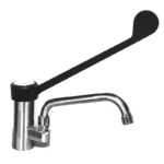 Mitigeur monotrou L2G col de cygne orientable – Commande au coude ultra hygiénique