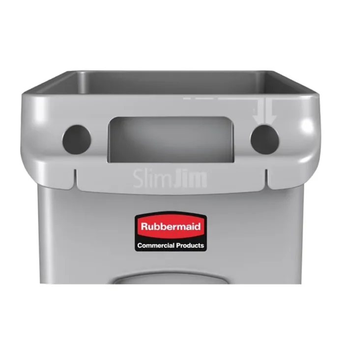 Collecteur avec évents Slim Jim Rubbermaid 87 L 3