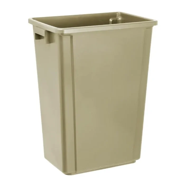 Poubelle inox avec roues et couvercle Gastro M 50 L - (vue 1) | easychr.com