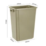 Poubelle inox avec roues et couvercle Gastro M 50 L - (vue 3) | easychr.com