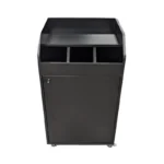 Desserte de service compacte noire 60 cm GOLDINOX - vue de face