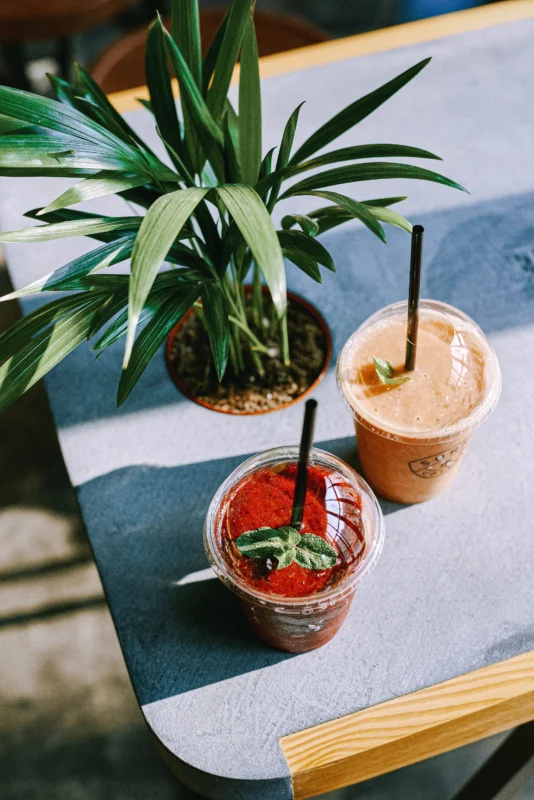 Smoothie préparé en coffee shop
