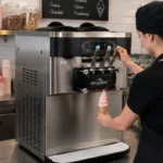 Machine à glace italienne GOLDINOX MCL909 - vue arrière avec plaque signalétique