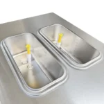 Détail têtes de distribution machine à glace italienne GOLDINOX MCL910