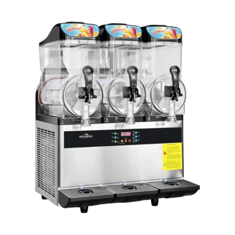 Machine à granita 3x14,5L GOLDINOX MHE843 - vue de face trois quarts