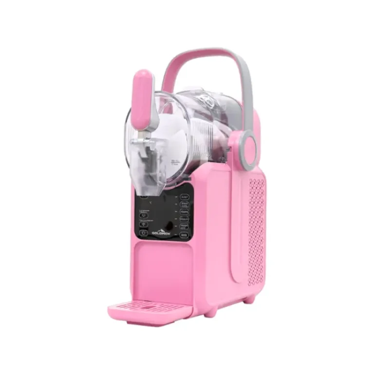 Machine à granita rose GOLDINOX MLA502 - vue trois quarts