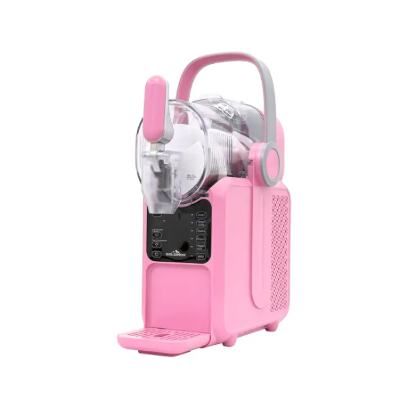 Machine à granita rose GOLDINOX MLA502 - vue trois quarts