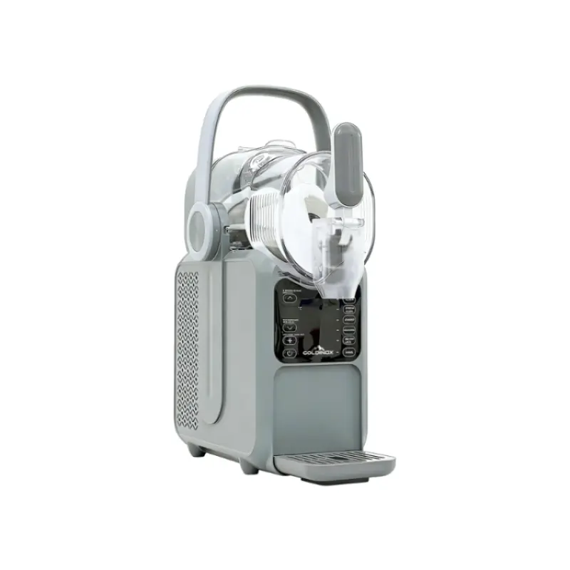 Machine à granita grise GOLDINOX MLA504 - vue trois quarts