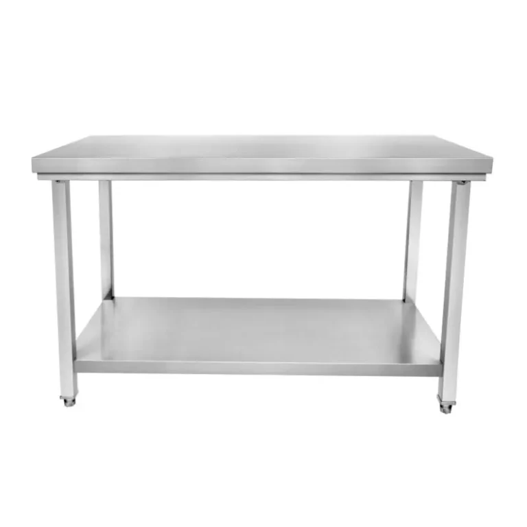 Table inox centrale CUISTANCE STTF166, 1600x600x850 mm, vue de face