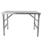 Table inox pliable CUISTANCE STTFD186, vue de face