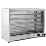 Vitrine chauffante en inox CUISTANCE FW805, format long, vue de face