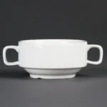 Bol à soupe avec anses Olympia Whiteware, vue de face
