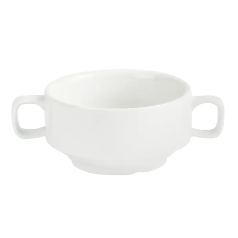 Bol à soupe avec anses Olympia Whiteware garni