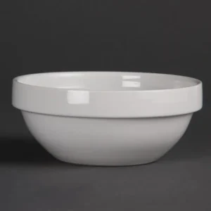 Bol empilable Olympia Whiteware, vue de face