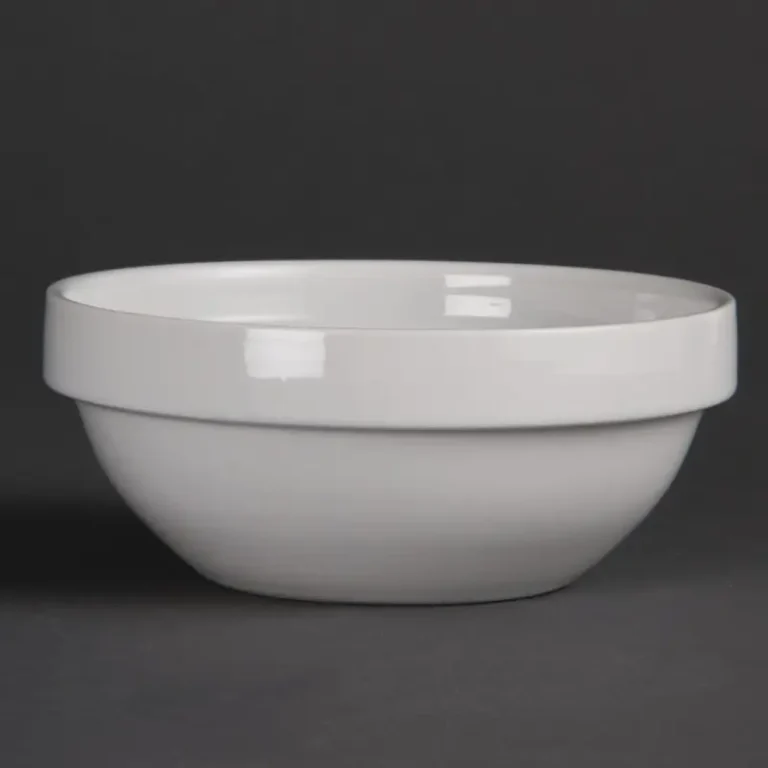 Bol empilable Olympia Whiteware, vue de face