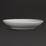 Assiette creuse Olympia Whiteware 260mm, vue de face