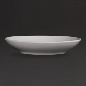 Assiette creuse Olympia Whiteware 260mm, vue de face