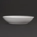 Assiette creuse Olympia Whiteware 205mm, vue de face