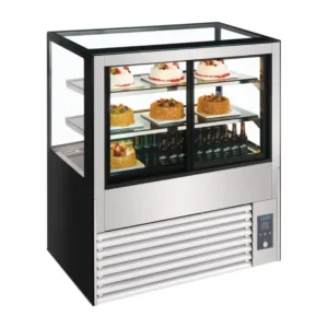 Vitrine service arrière réfrigérée Polar DB950, portes arrière avec produits